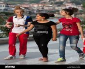 modern turkish teenage girls strolling in riverside park amasya turkey ea4kjx.jpg from turkish teens downblouse