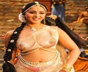 hot anushka shetty transparent saree inner parts visible.jpg from nude fake transparent dress anushka