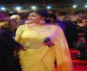 maya viswanath in yellow saree.jpg from malayalam extra actress maya viswanath vedi look sexy videos in thandavam malayalam movie