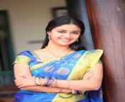 keerthi suresh in blue color saree.jpg from tamil actress keerthi suresh kamakathaikal
