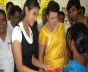 asin visits jaffna with presidents wife.jpg from vavuniya actress