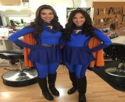 the thundermans behind the scenes may z force be with you behind the scenes cherry as phoebe thunderman phoebe as cherry wearing thundersuits thundersuit kira kosarin audrey whitby nickelodeon nick twitter 4.jpg from phoebe thunderman kira kosarin and cherry seinfeld audrey whitby nude together jpg