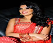 deeksha seth telugu and tamil actress came to film fare awards with hot red color saree with full lipstick smiling face 4.jpg from tamil actress seth xxx singh re