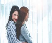 two asian lesbian women hug embracing together bedroom couple people beauty concept happy lifestyles home sweet theme 149804571.jpg from japanese mature lady hot lesbian sex
