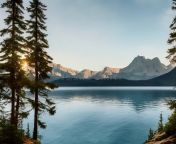 landscape view mountain lake glacier tranquil clear blue sky calm hd outdoor wallpaper generative ai 269131089.jpg from clear hd