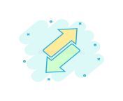 reverse arrow sign icon in comic style refresh vector cartoon illustration on white isolated background reload business concept 154940273.jpg from cartoon reverse