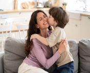 son boy give mom kiss cheek embrace single parent mum mother day greeting birthday small tender embracing cute 229840037.jpg from funny cute boy mom kiss