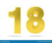 gold metal number eighteen isolated white background d rendering gold metal number eighteen isolated white background d 170157001.jpg from 18 