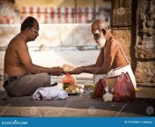 hindu brahmin religious attributes blessing people meenakshi temple india madurai tamil nadu febr providing ceremony 41379696.jpg from brahmin