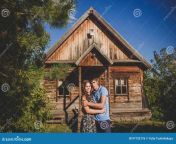 loving romantic couple village near wooden house man embraces young woman concept love romance summer 97732176.jpg from village romance with lover