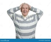 old man touching head pose happy grandpa hearing shocking news white isolated backgorund 174152274.jpg from old man touch