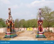 sculptures edge tamil nadu village sivaganga district designed to ward off evil common throughout 154535775.jpg from tamil vllage