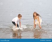 small brother sister portrait boy girl playing beach 48055502.jpg from smal bather and sister xvideo