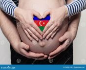 azerbaijani family concept man embracing pregnant woman belly heart flag azerbaijan colors closeup azerbaijani family 269951226.jpg from hifiporn fun azeri turkish pregnant slut is showing her naked body in