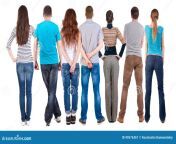 back view group people looking rear team collection backside person isolated over white background 49576367.jpg from back people