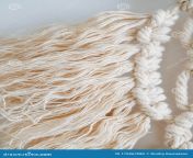 close up picture beautifully tied knot white rope macrame 175967082.jpg from beautifully tied