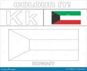 colour kids colouring page country starting english letter k kuwait how to color flag vector illustration line drawing 174096336.jpg from kuwait k