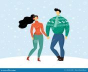 cute couple warm cozy sweaters holding hands enjoying love snowy winter man woman welcome christmas new year 139762328.jpg from pinay couple enjoys a cozy night in sweaters