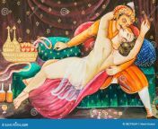 erotic nude rajasthani shekawati fresco painting mandawa rajasthan india found region 88279634.jpg from rajasthani nude images