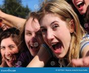 excited teenage fans screaming 10271064.jpg from young crezi