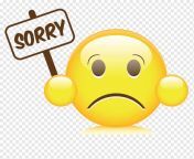 png transparent yellow sorry emoji illustration desktop sorry smiley sorry love miscellaneous sticker.png from sorry jpg