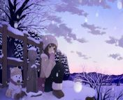 1587308.jpg from anime as109 artwork snow winter christmas new loli gray hair blue eyes coats 1530475 jpg