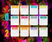 hd wallpaper 2022 calendar colorful background 2022 all months calendar 2022 concepts 2022 new year calendar.jpg from 16 18 10 yars hd