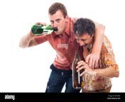 two funny drunken men with bottle of alcohol isolated on white background d7a59n.jpg from drunken maam