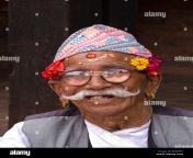 old man in traditional nepali topi hat in mul cowk courtyard durbar b1mhft.jpg from nepali old man s