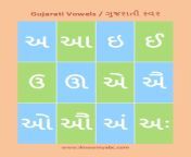 gujarati alphabet flashcards vowels.jpg from gujarati he