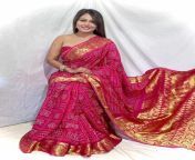 hot pink bandhani silk saree 430x557 jpeg from www xxx gujrat ki sari wali aunty ki video