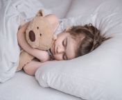 little girl sleeping and teddybear scaled.jpg from little sleep