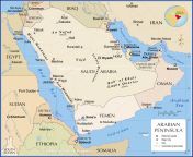 arabian peninsula map.jpg from and arabia
