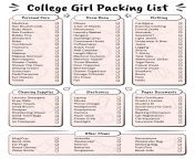 college girl packing list.jpg from www চানাxxx comangla favourite list college girl sexr 12 13 15 yea