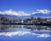 106926 nepal pokhara phewa tal lake himalayas ghandruk mountains.jpg from nepal imegas