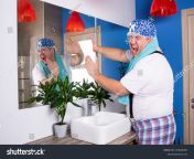 stock photo funny fat man in the bathroom 2154486953.jpg from fat bathrum na