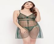 clovia picture chic basic sheer babydoll with g string in dark green mesh 706159.jpg from indian anti boobs in nighty big boobs indian wife having sex with mask jpgf sex didi video download