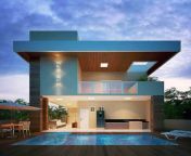 casa linda e moderna com piscina e revestimento de madeira foto revista ambientes.jpg from landa cusa