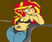 sunset shimmer from bugged scourgeby prrdalien d9crsk7 375w.jpg from uzume belly button bugged by sir