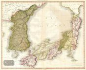 1818 pinkerton map of korea and japan paul fearn.jpg from korea 1818 ocm