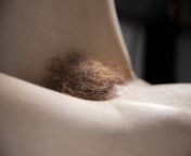 women lying down with her pubic hair on display from long pussy hair