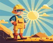 cartoon illustration construction worker standing front sun sky 561641 563.jpg from worker sextamill aun