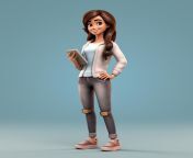 young girl 3d character posture 862994 28634.jpg from young 3d