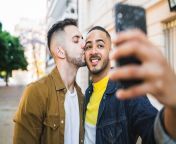 gay couple taking selfie street 58466 9864.jpg from selfie com gay