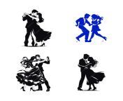 von der hand gezeichnete tanzende silhouette oder tanzende ikone 332133 8595 jpgw1060 from tango premium videos