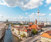 mauritius images 10567273 germanyberlinclouds over spree river canal and fernsehturm berlin tower.jpg from 10002419 jpg