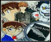 case closed death note crossover by charlenethekunoichi day7hqj.png from death note crossover