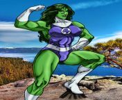 she hulk with background by mariangts d39foat.png from female she hulk