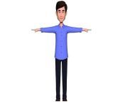 cartoon father 3d model low poly obj fbx ma.jpg from 3d anime daddy