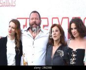 los angeles california 25th may 2023 l r actress iva babic comedianactor bert kreischer actress stephanie kurtzuba and actress jess gabor attend the los angeles premiere of sony pictures the machine at regency village theatre on may 25 2023 in los angeles california usa photo by barry kingalamy live news 2r42xkk.jpg from iva jess
